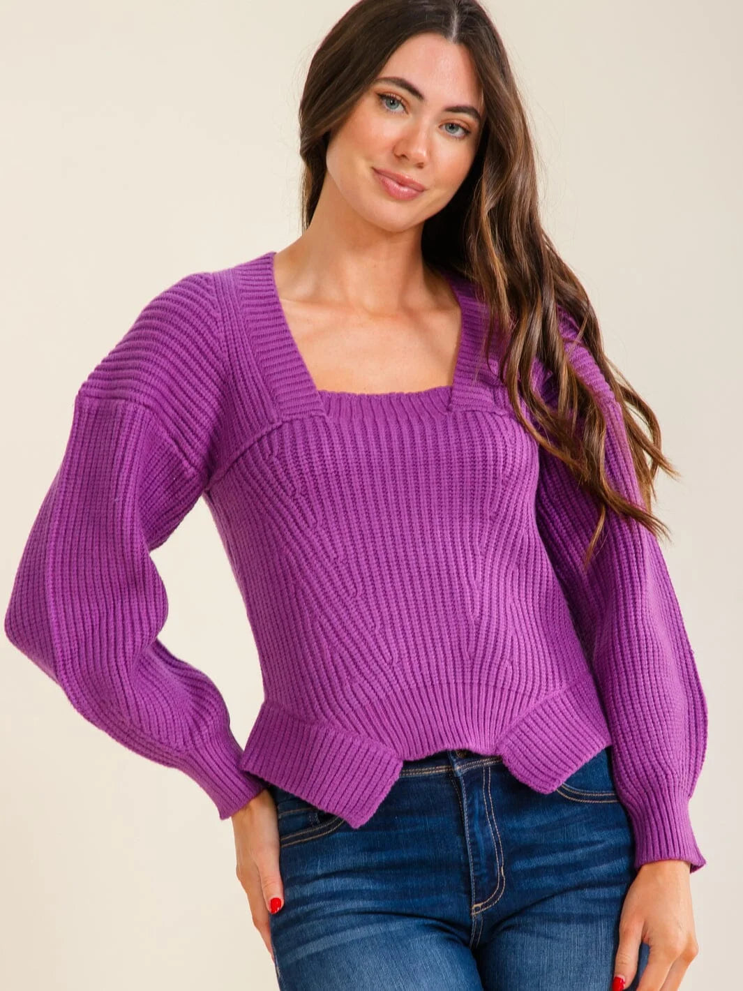 The Elodie Square Neck Sweater