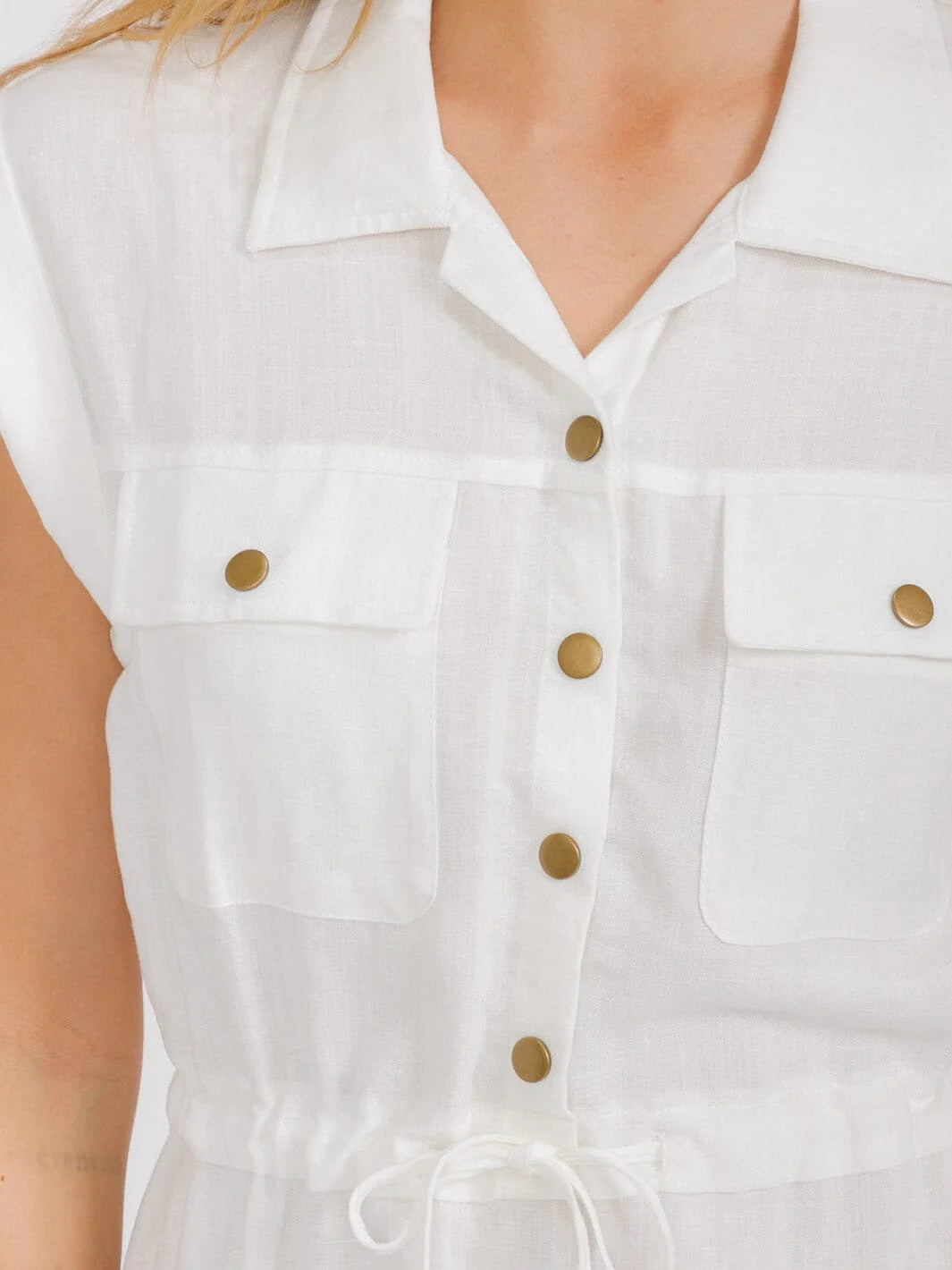 The Leni Belted Button Dress