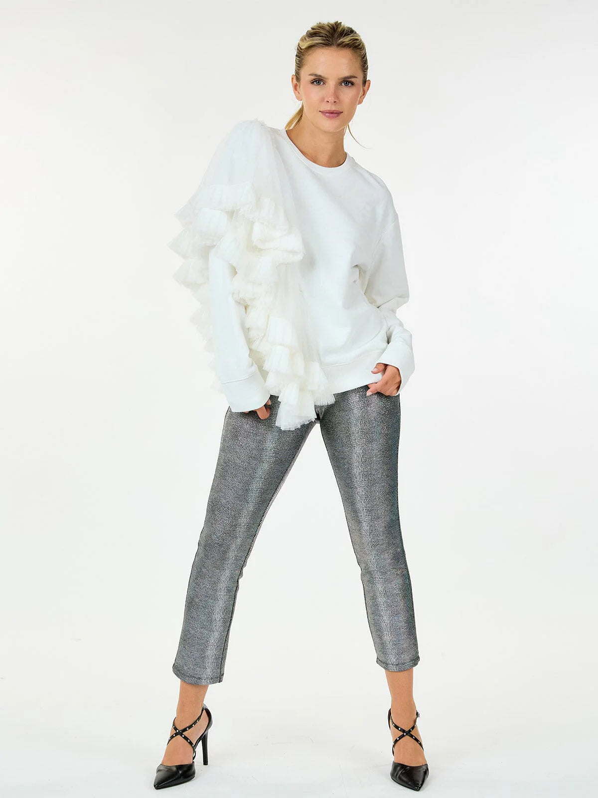 Harlow Ruffle Detailed Sweatshirt