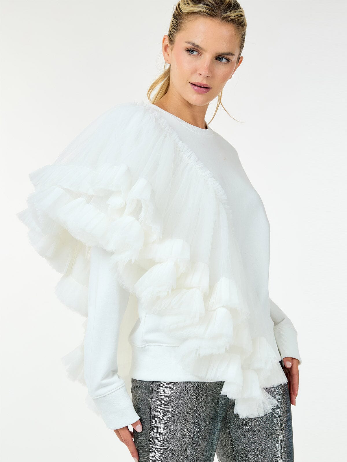 Harlow Ruffle Detailed Sweatshirt