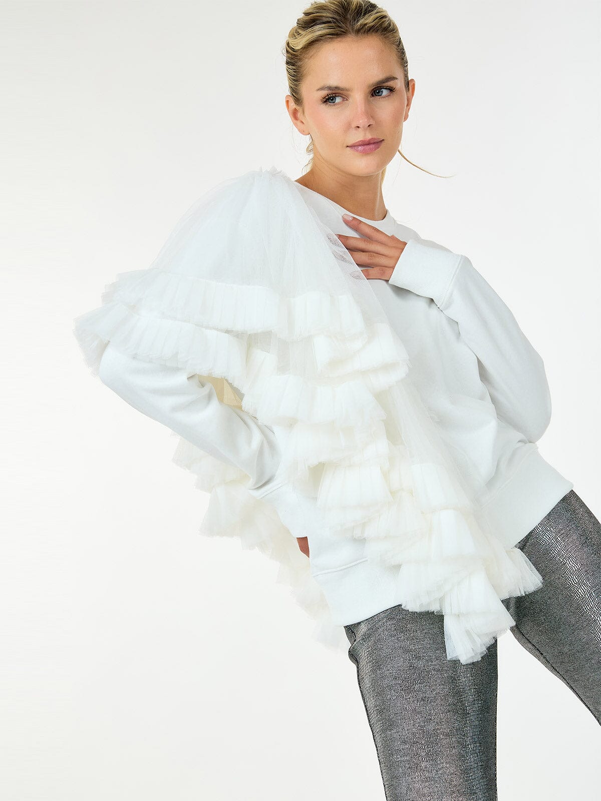 Harlow Ruffle Detailed Sweatshirt