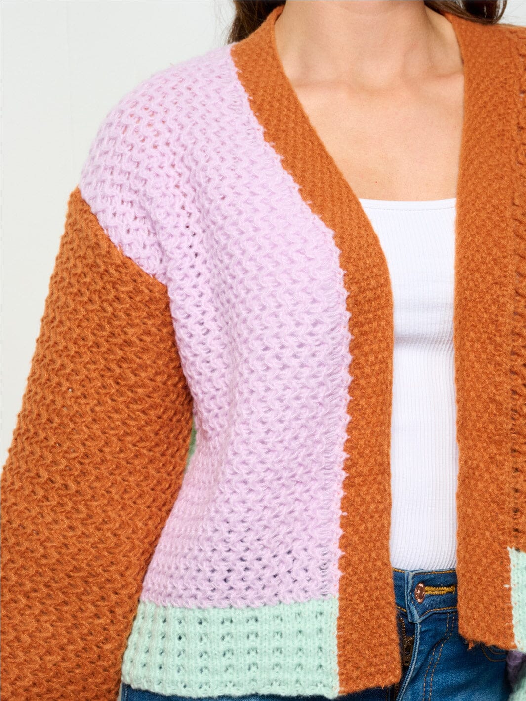 Rena Colorblock Knit Cardigan