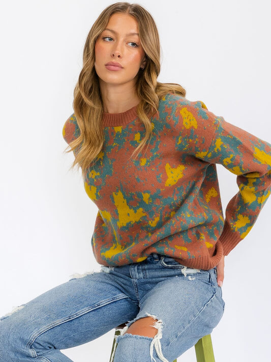 Madison Multi Print Sweater