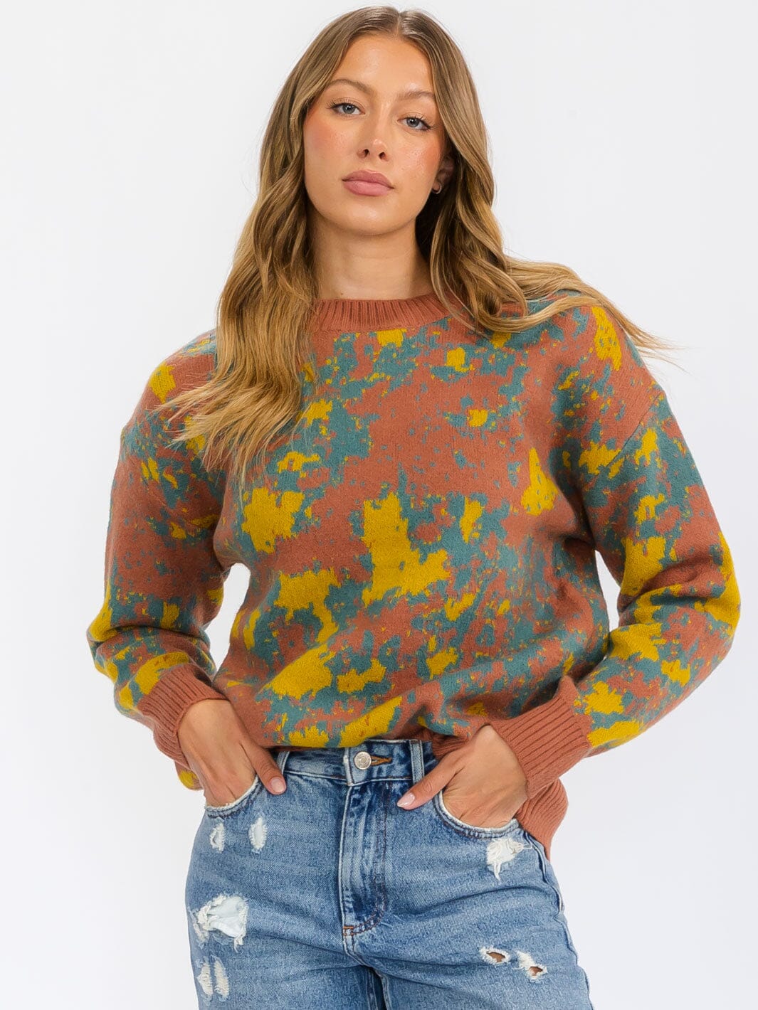 Madison Multi Print Sweater