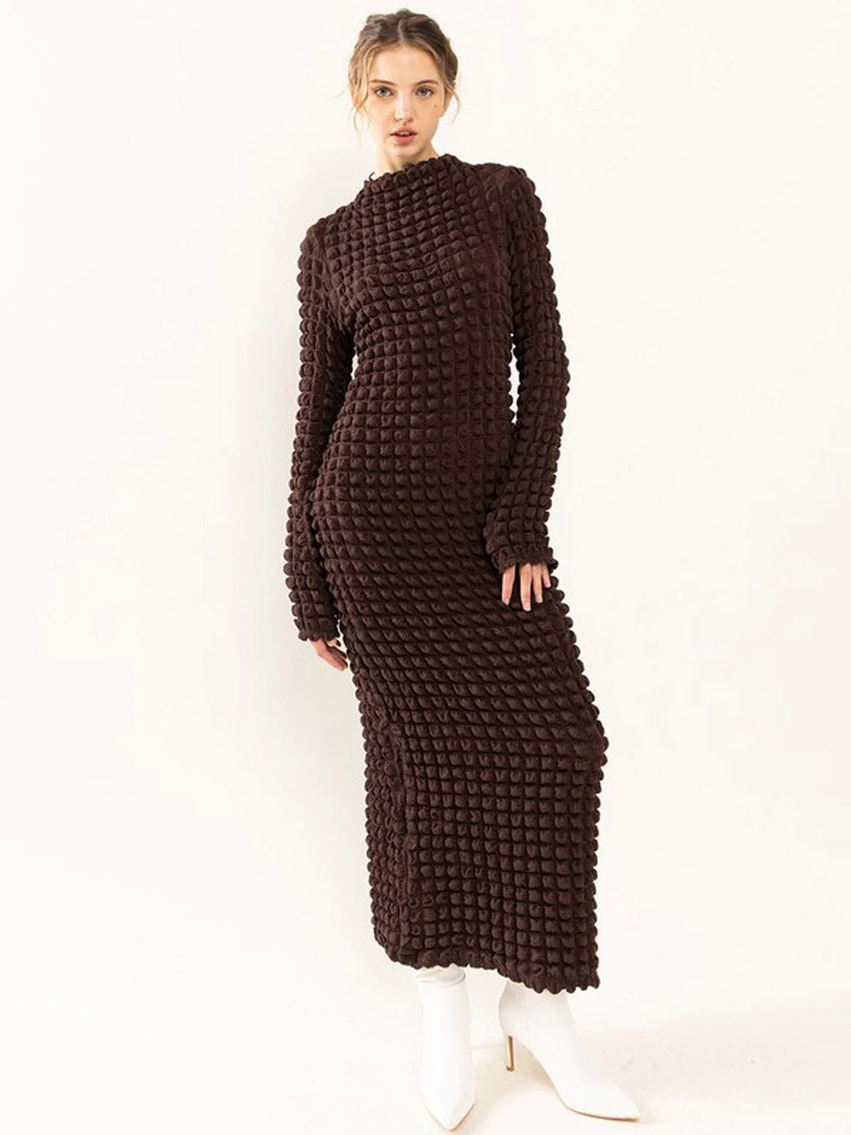 bohemian bodycon dress Bohemian Cowgirl High Slit Bodycon Dress Salt and Grace Boutique