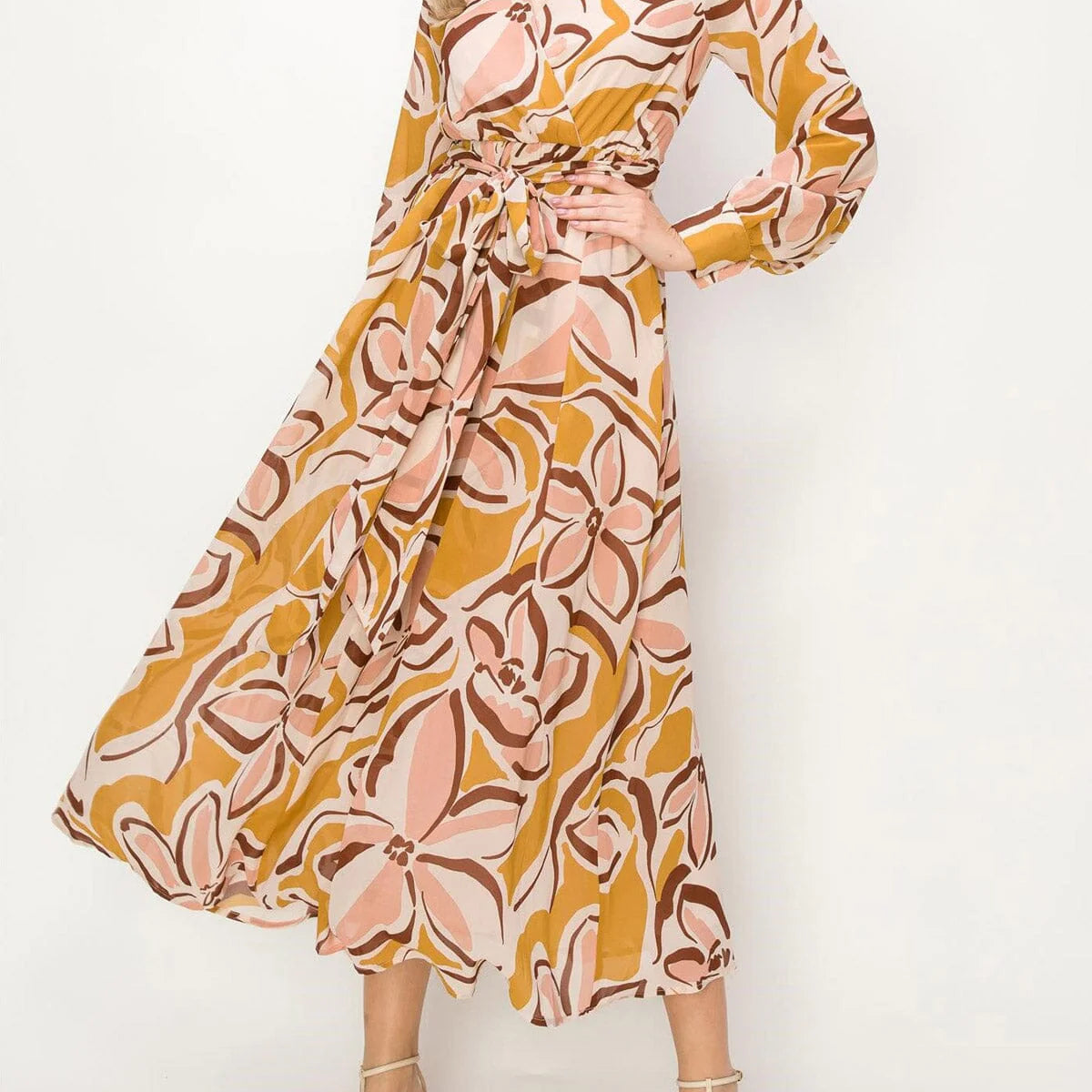 Multi Print Maxi Dress