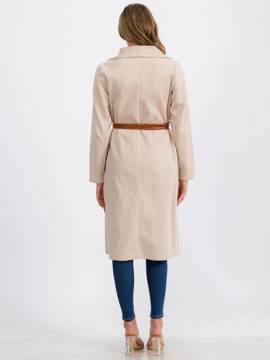 Nicole Open Front Self-Tie Coat