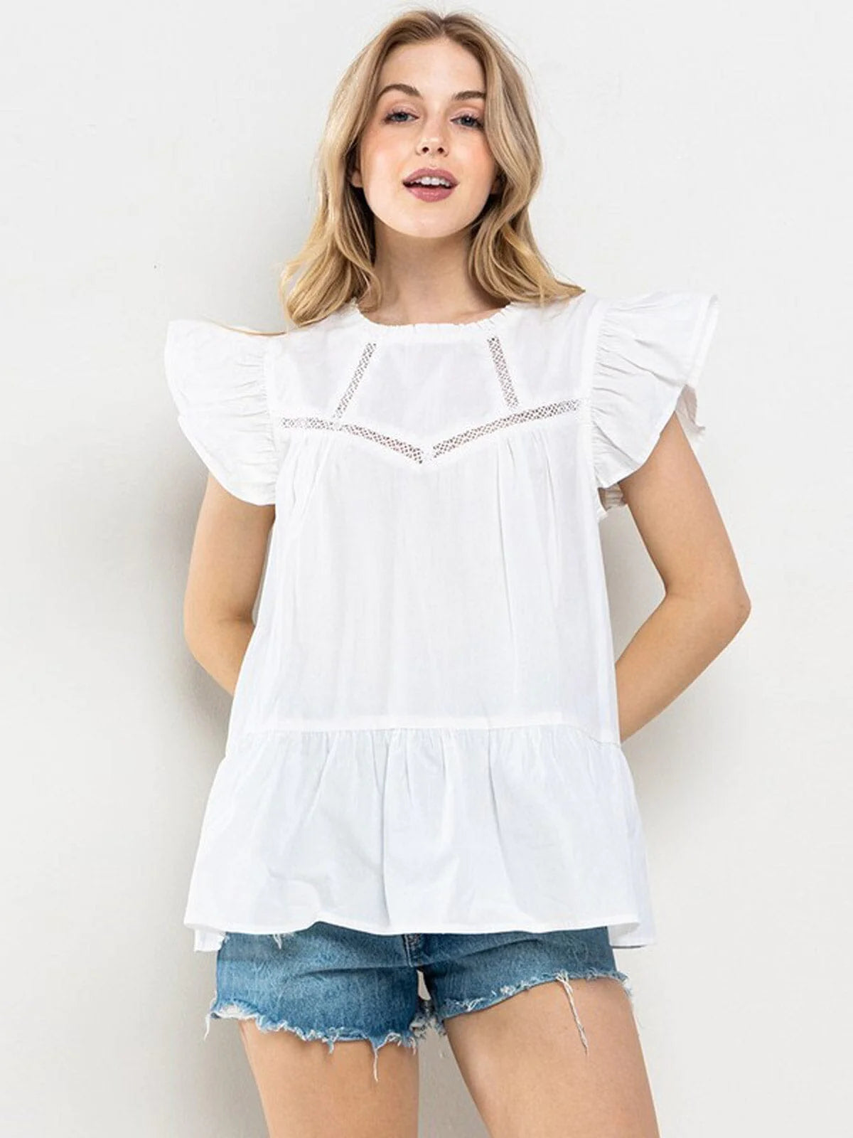 Belle Ruffle Sleeve Blouse