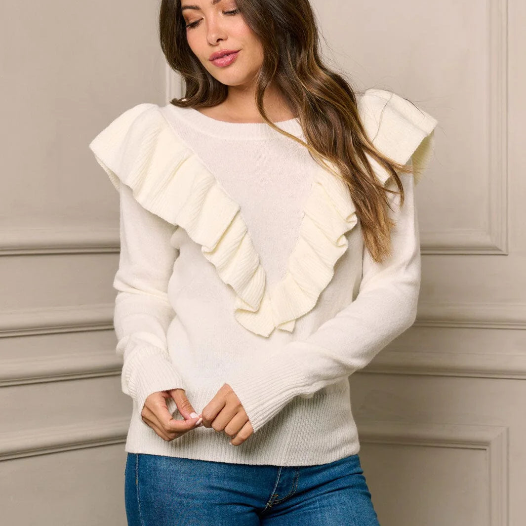 Ruffle Detailed Sweater