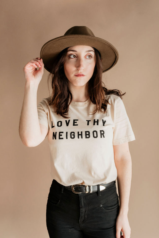 Love Thy Neighbor, Adult Unisex Graphic T-Shirt