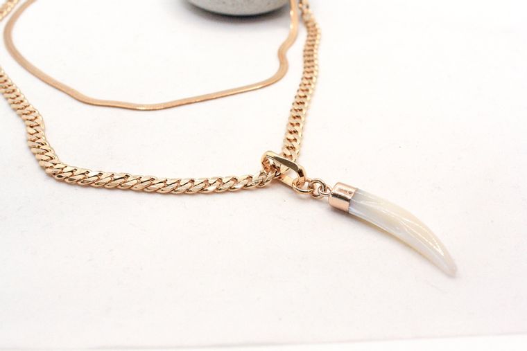 Triton Layered Horn Necklace