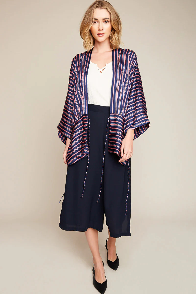 Women's Striped Kimono