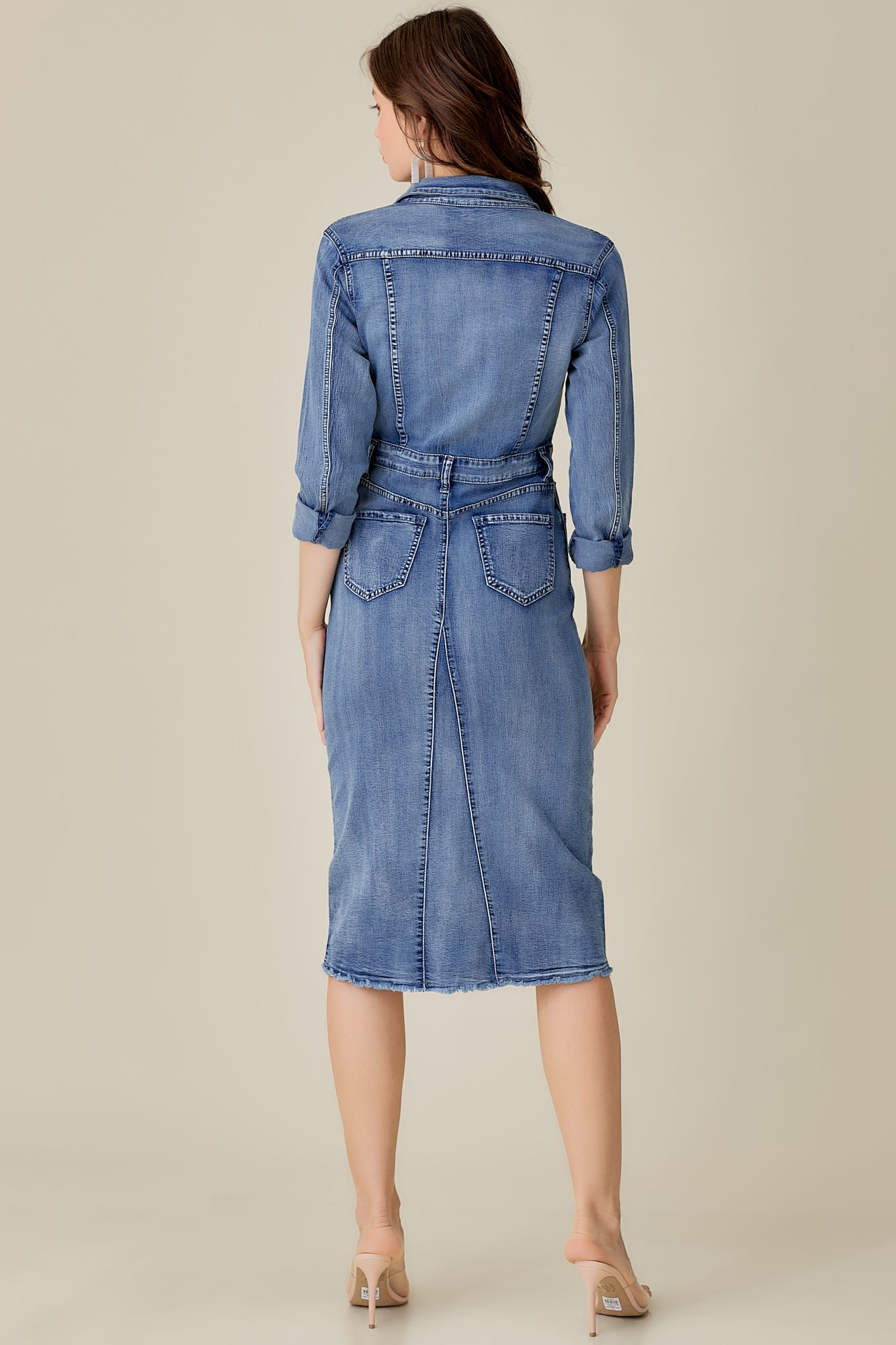 Button Down Denim Dress
