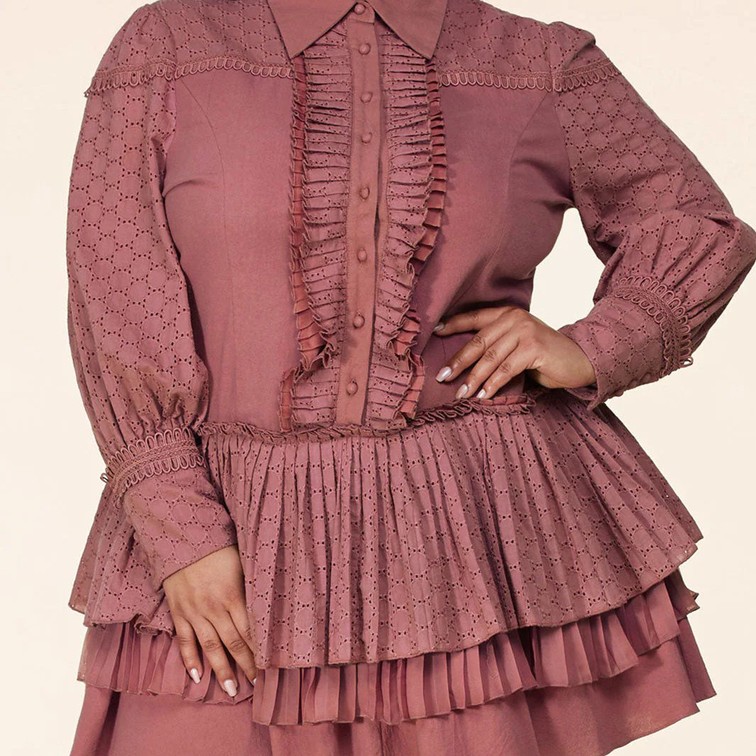 Ruffle Tiered Mini Dress in CURVY