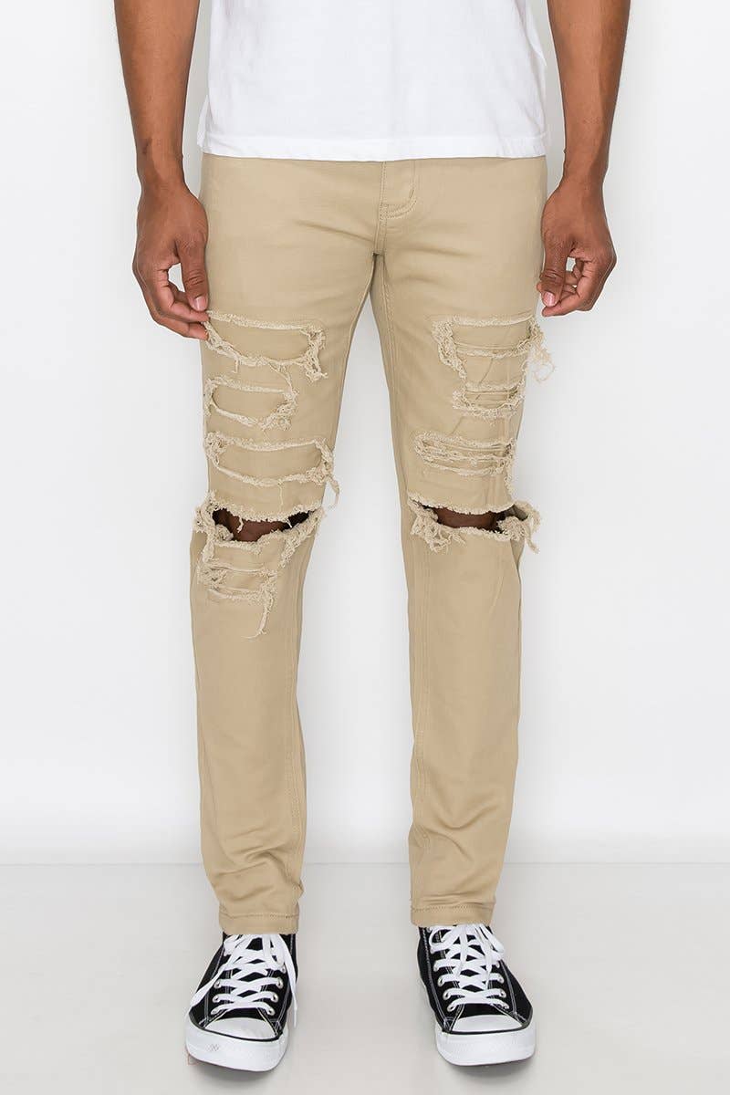 Victorious Distressed Color Jeans