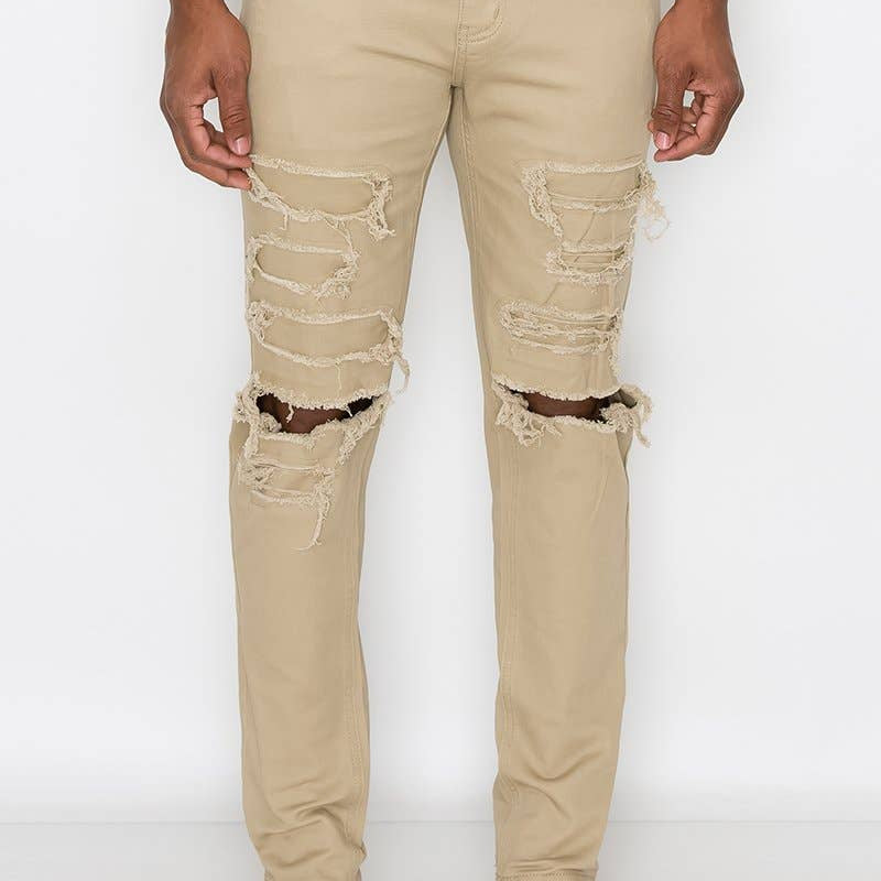 Victorious Distressed Color Jeans